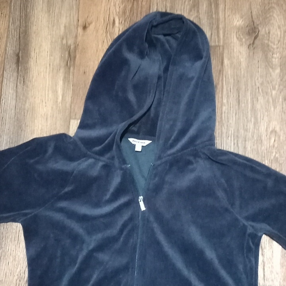 Juicy CoutureWomen's Navy Velour Hoodie Natural
